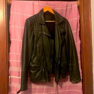 All Saints leather biker jacket / coat